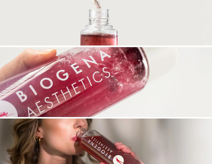 Женщина проводит видеоконсультацию с нутрициологом Biogena за ноутбуком
