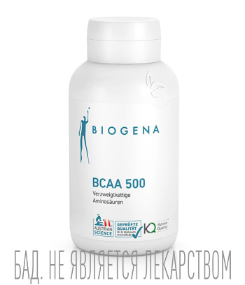 Аминокислоты BCAA  500 для укрепления и роста мышц Biogena